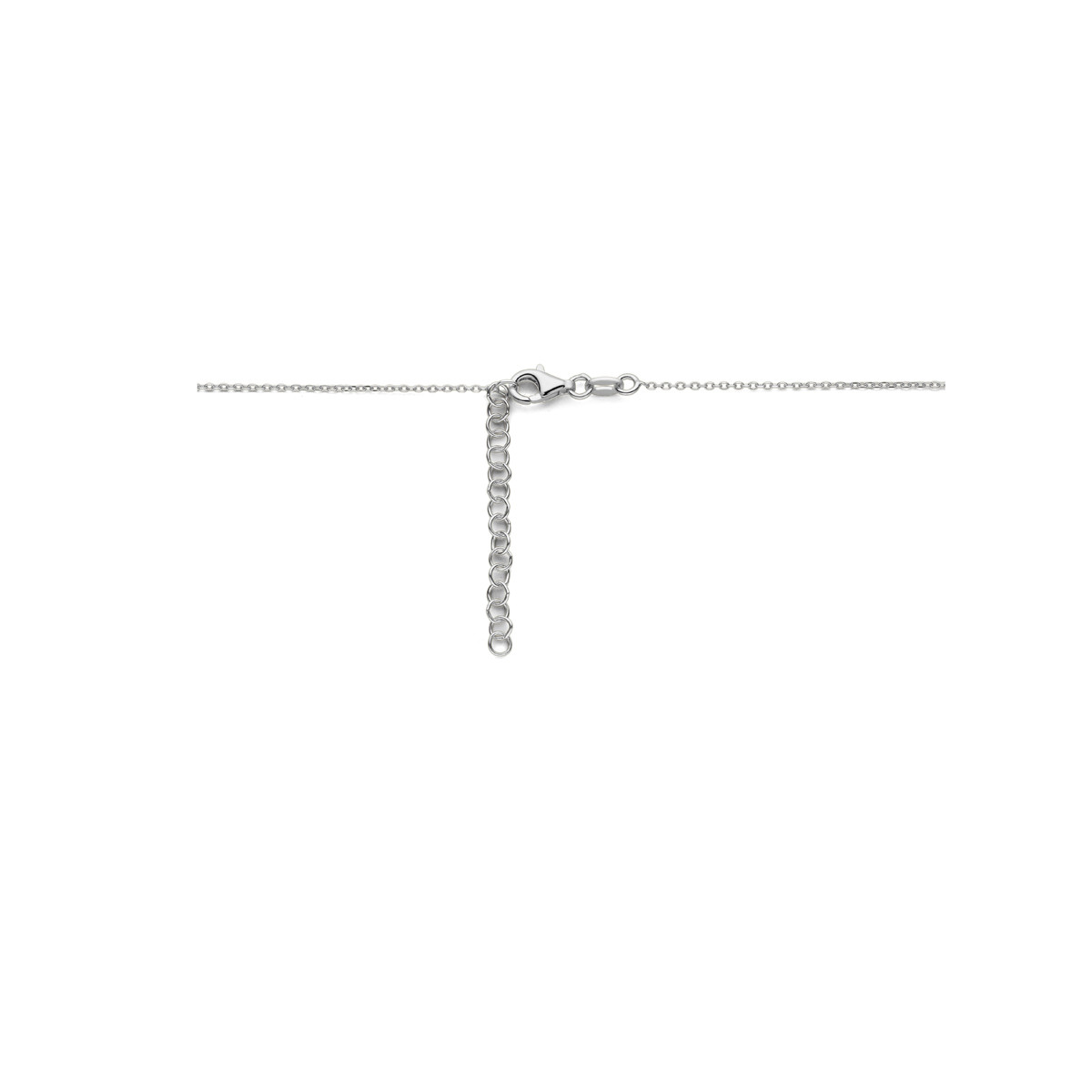 Zilveren ketting met hartjes van 5 mm - Lengte 41-45 cm