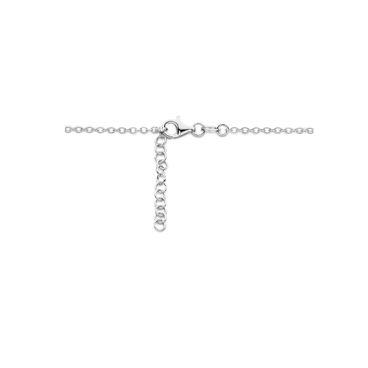 Zilveren ketting met open hartje en infinity - Lengte 42 + 3 cm
