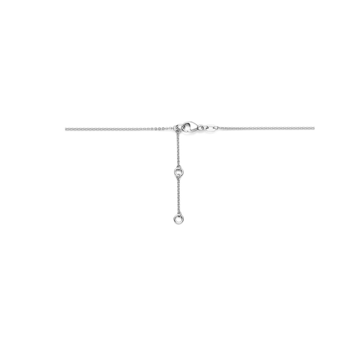 Zilveren ketting met open hartjes hanger 9 mm x 6.5 mm - Lengte 41-43-45 cm
