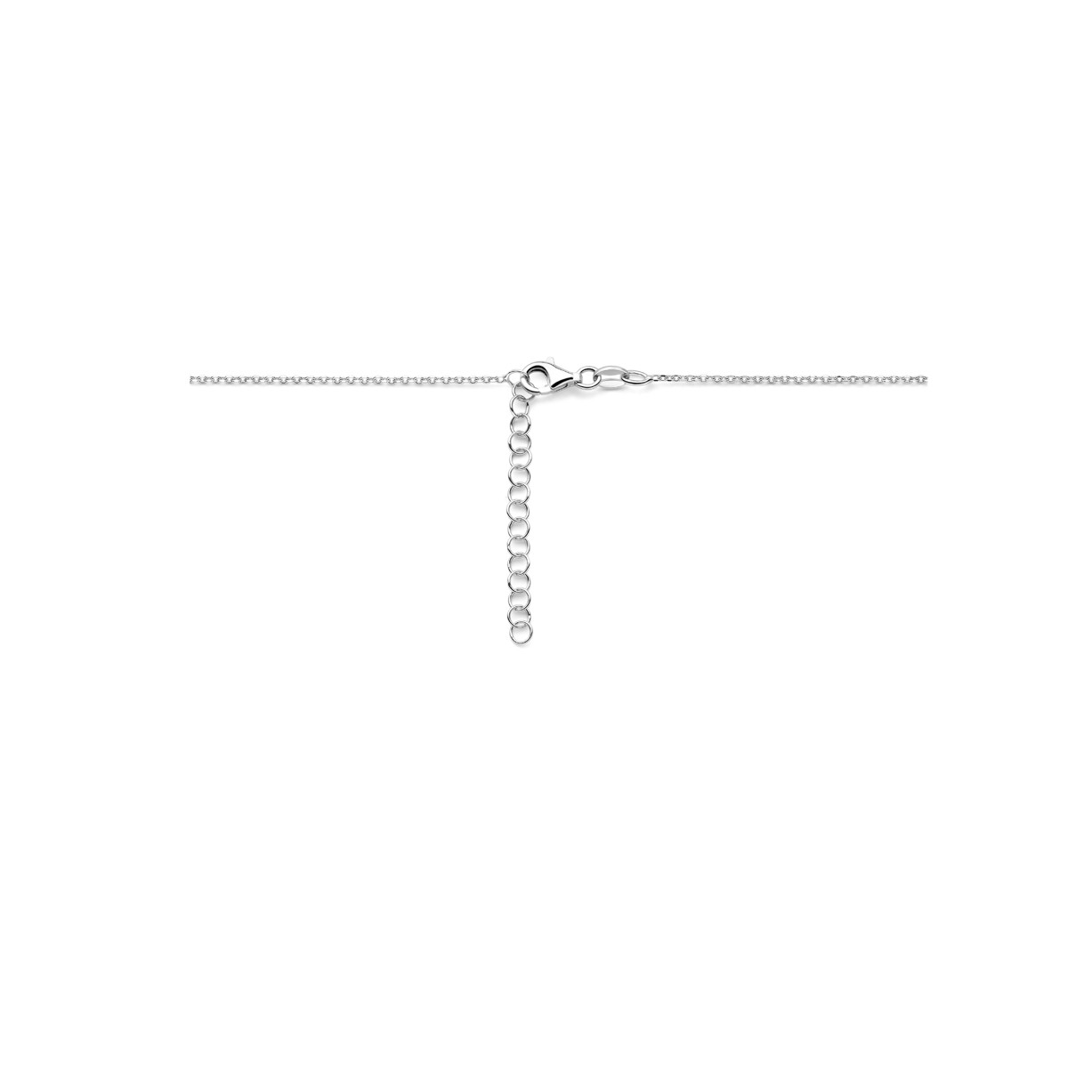 Zilveren ketting met strik hanger 14 mm breed - Lengte 41-45 cm