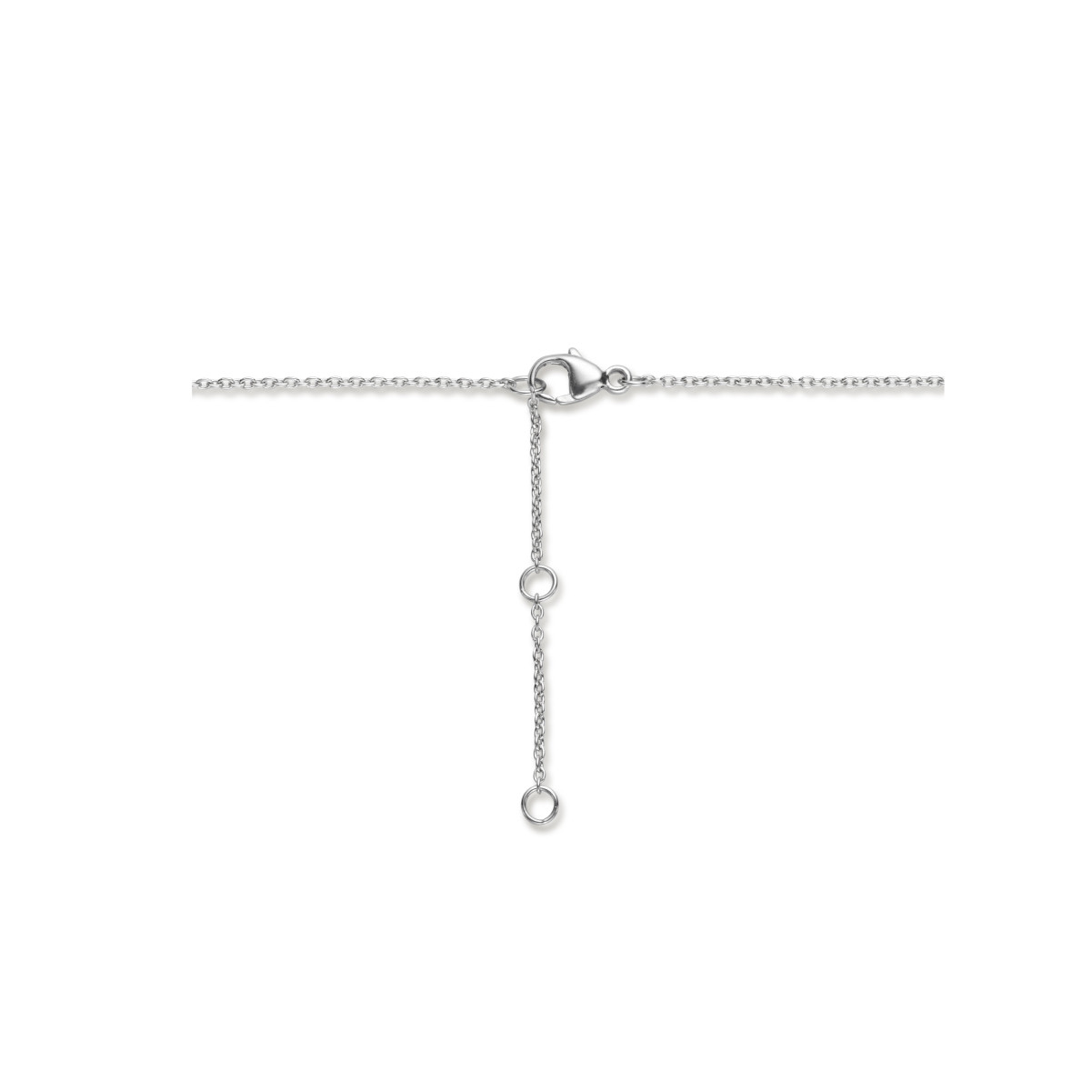 Zilveren ketting met vlinder hanger gehrodineerd 1.1 mm breed - Lengte 42-45 cm