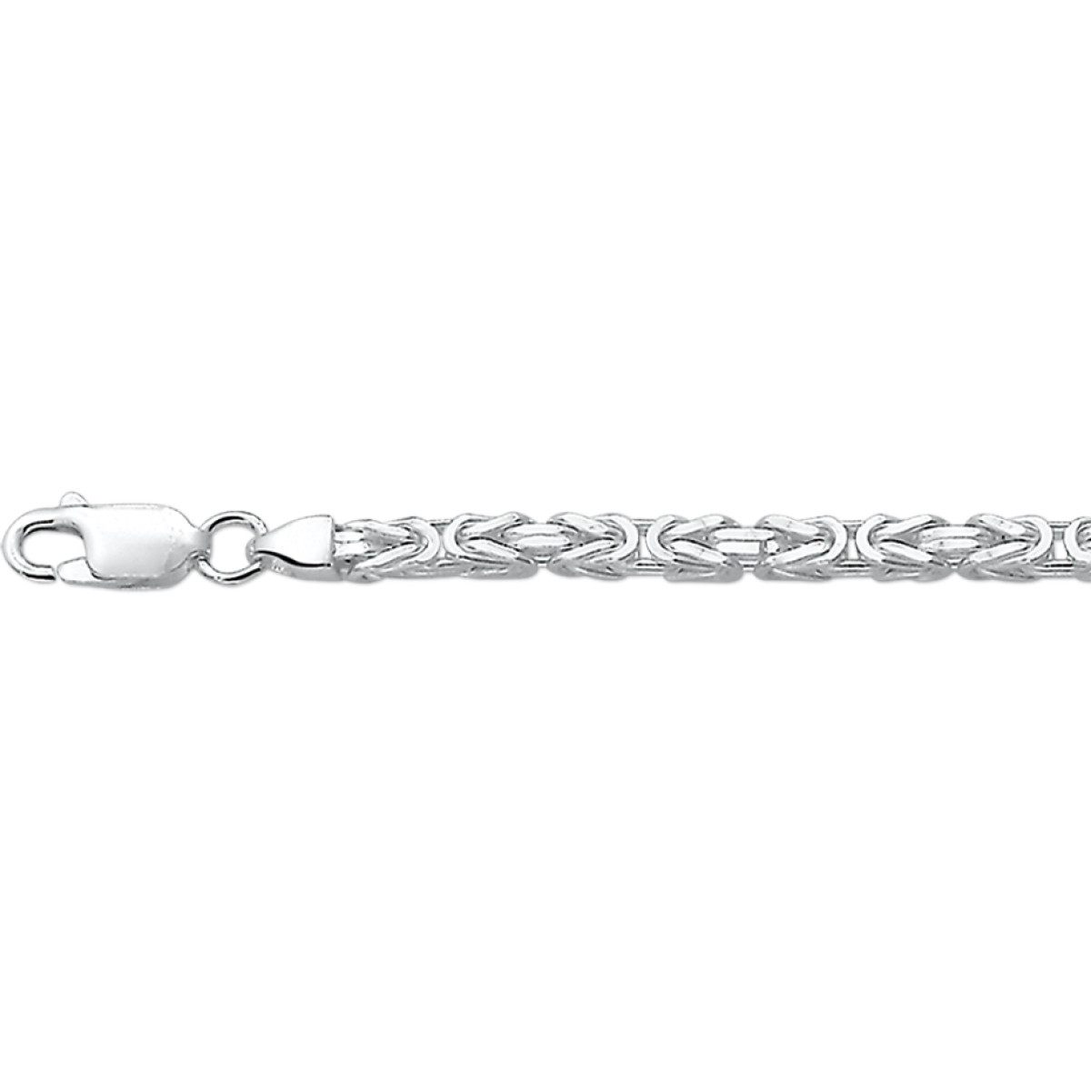 Zilveren koningsschakel schakelarmband 3 mm