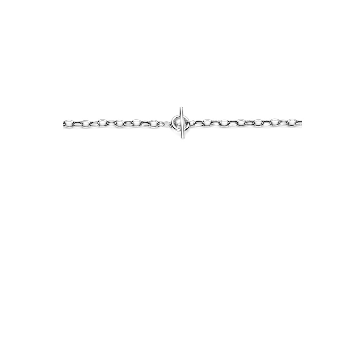 Zilveren marine schakelketting met kapittelsluiting 5 mm breed - Lengte 42 cm