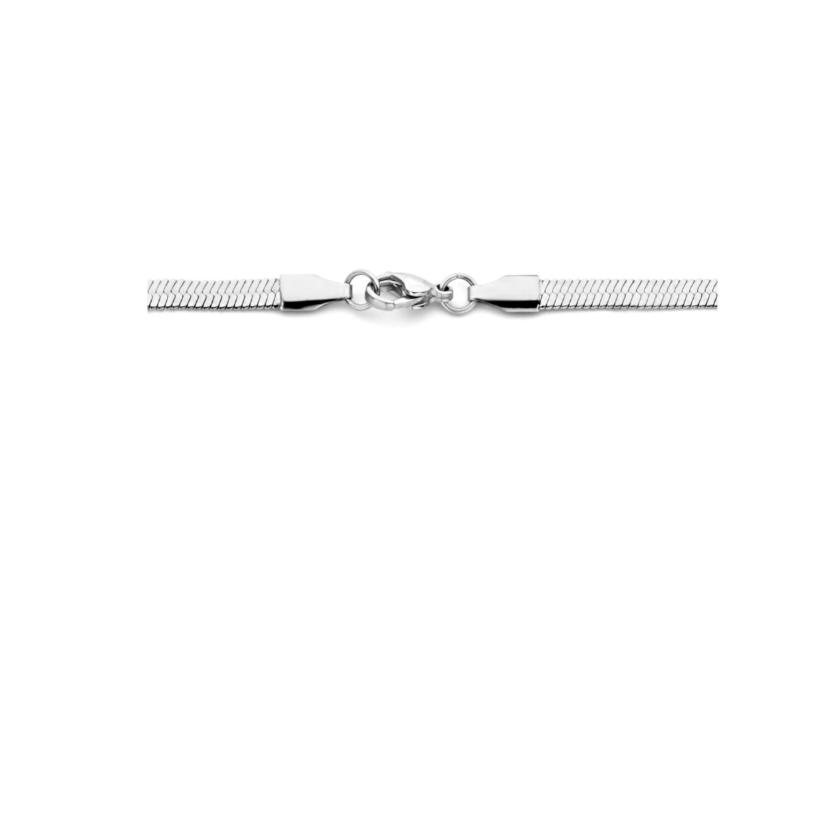 Zilveren omega ketting plat 4.3 mm - Lengte 40 + 4 cm