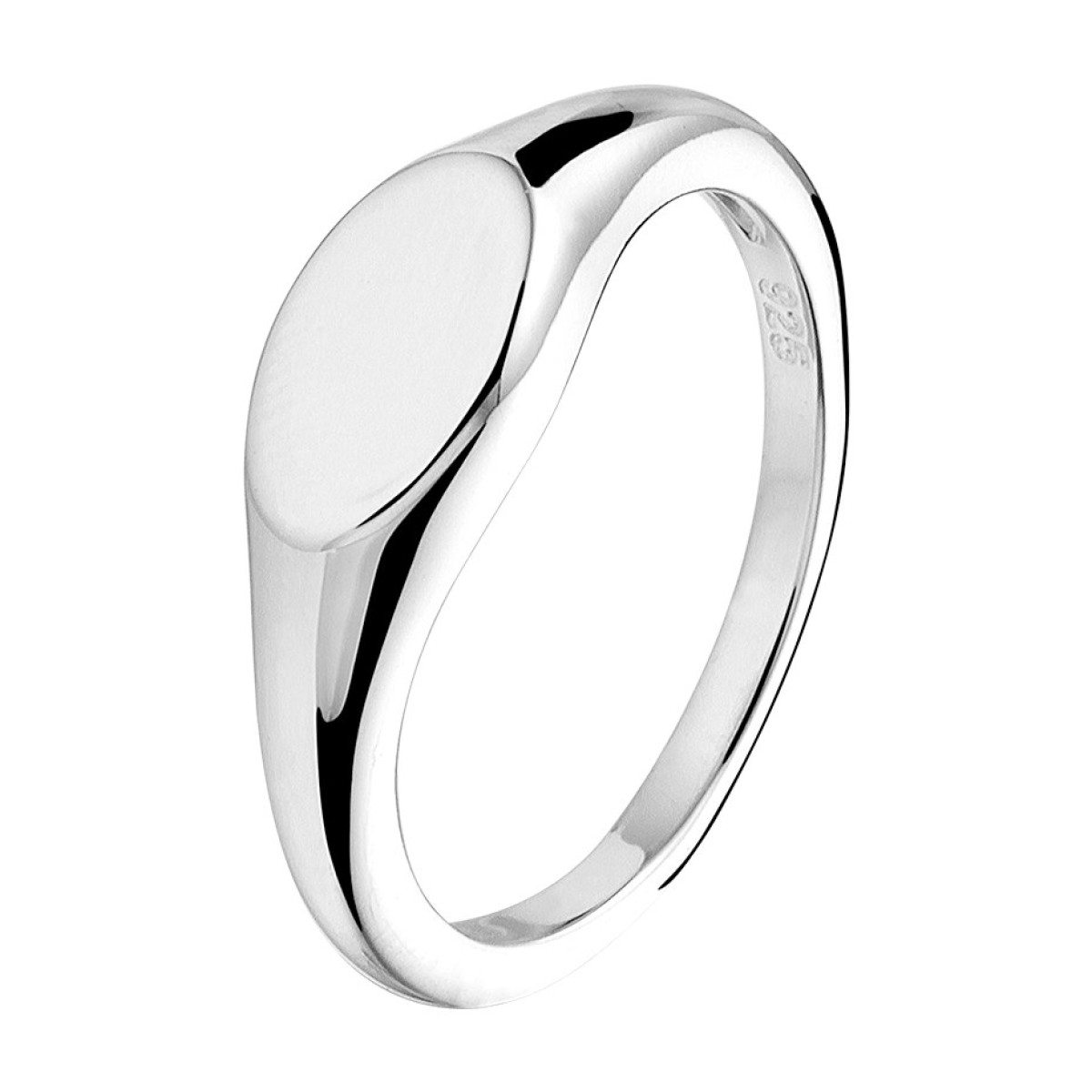 Schitterende zegelring zilver dames