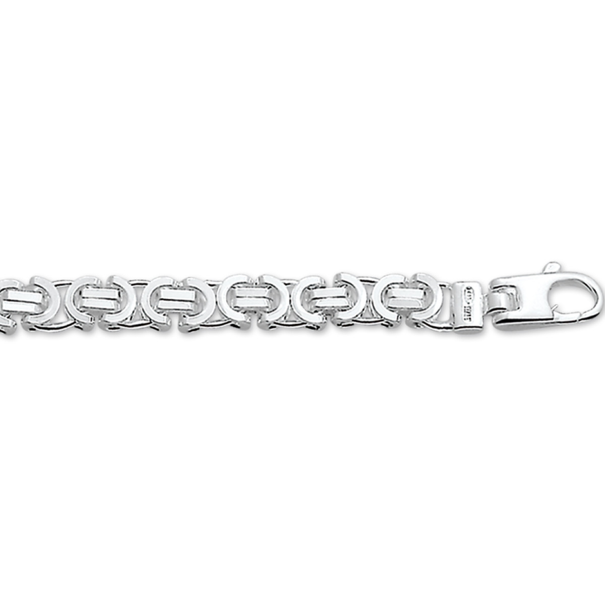 Zilveren platte koningsketting 5.5 mm