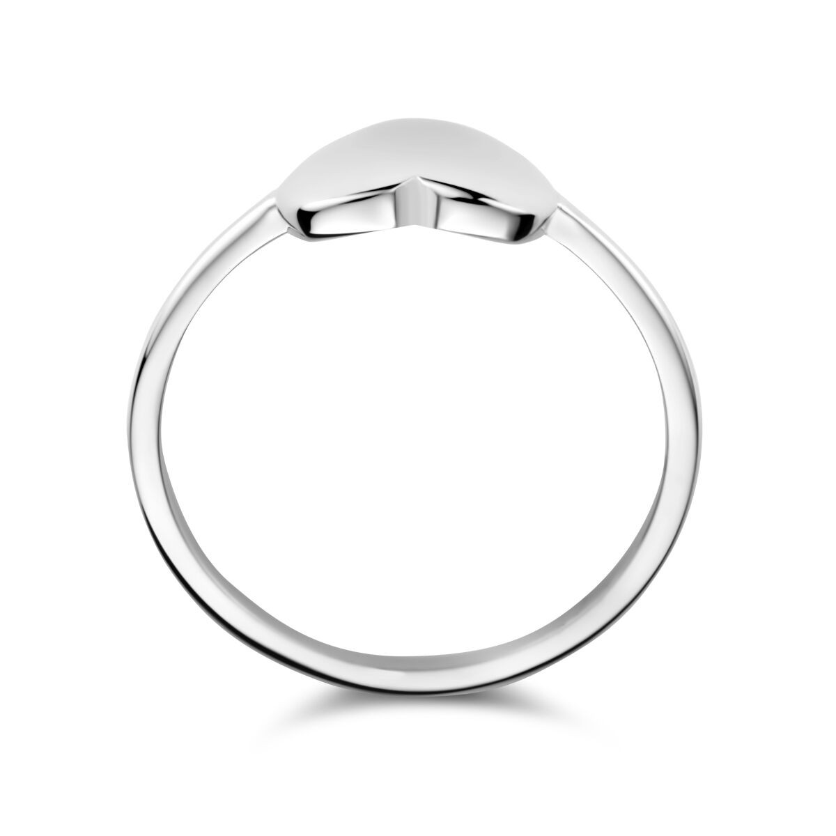 Zilveren ring met hartje
