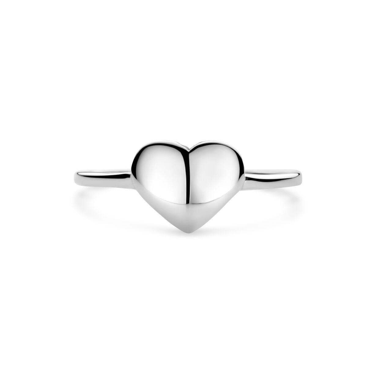 Zilveren ring met hartje