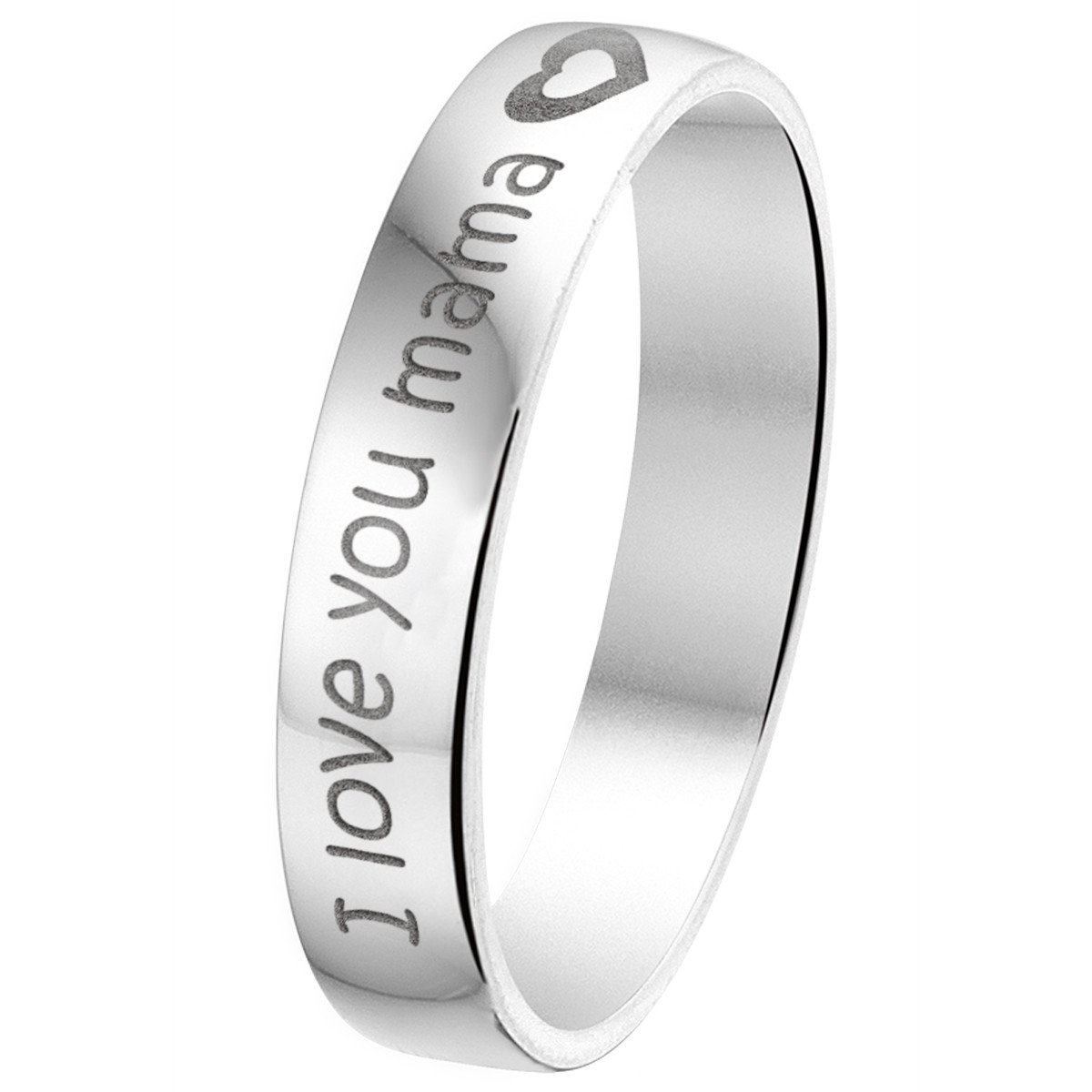 Zilveren ring met naam - 4mm Bol