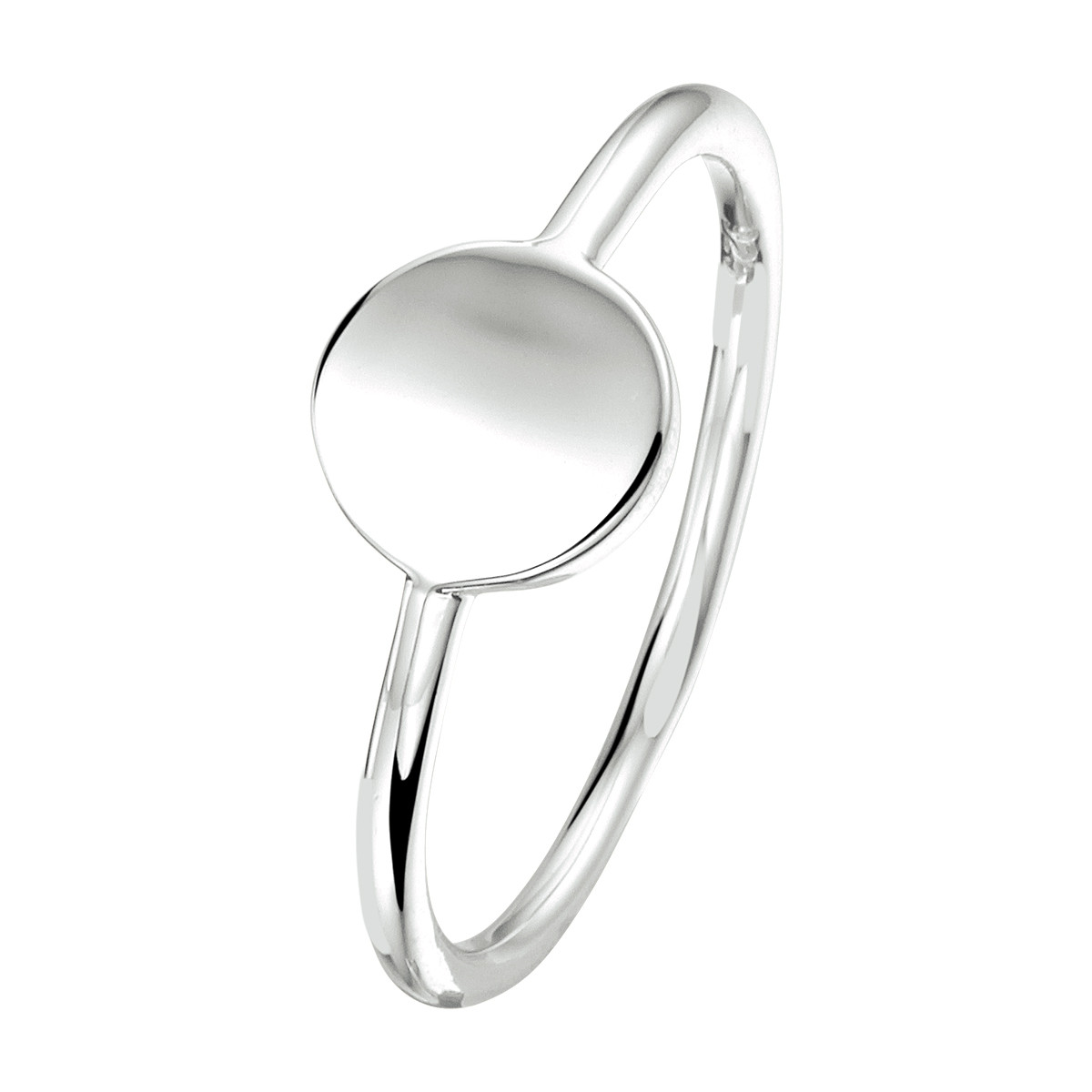 Zilveren ring met rondje