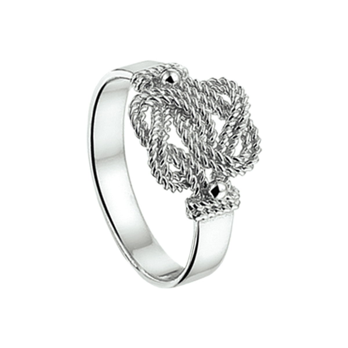 Zilveren ring met Surinaamse mattenklopper ontwerp glanzend 11 mm breed