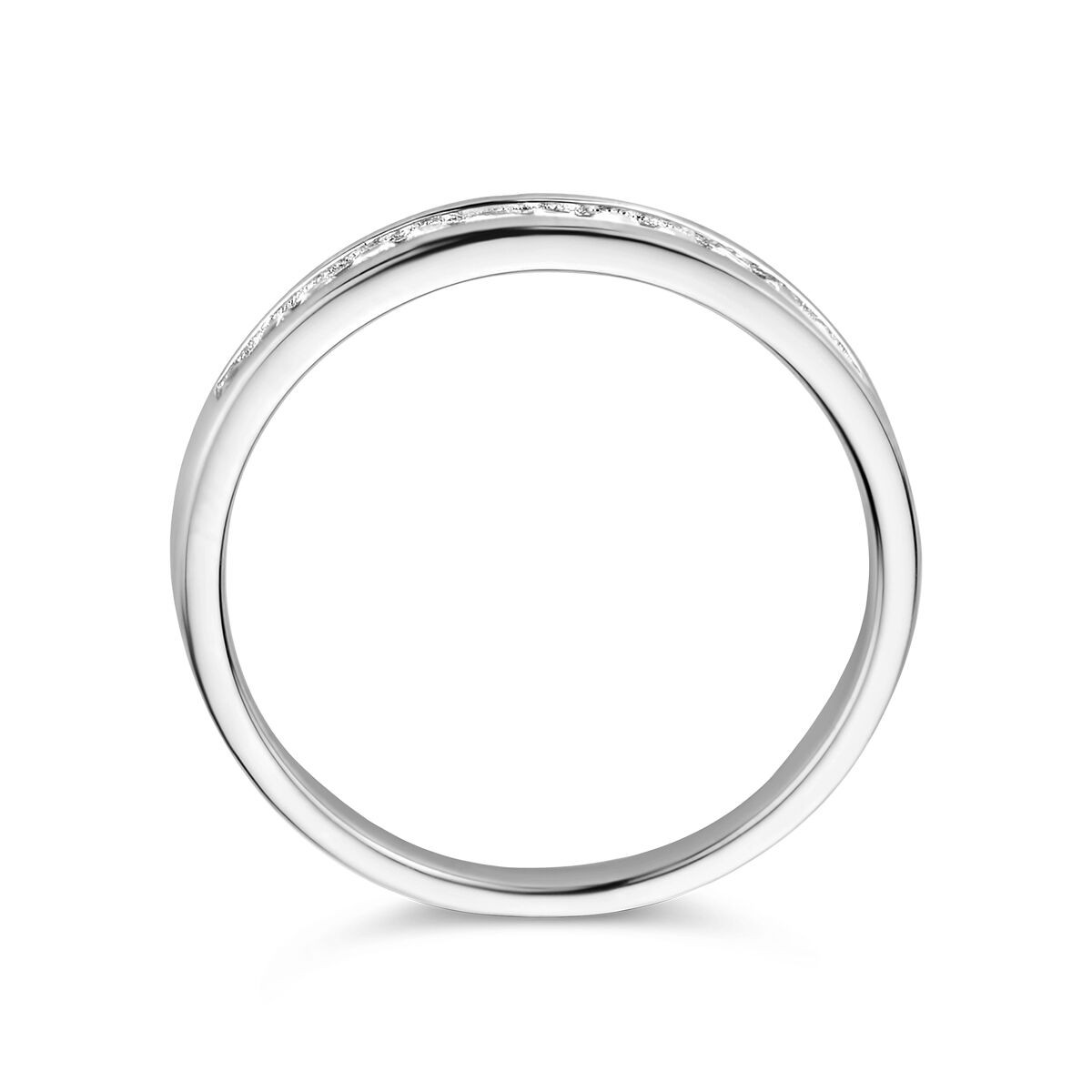 Zilveren ring met zirkonia 3 mm