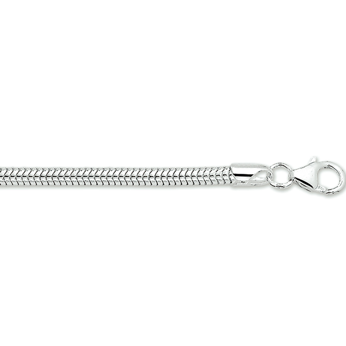 Zilveren slang ketting 3.2 mm rond 