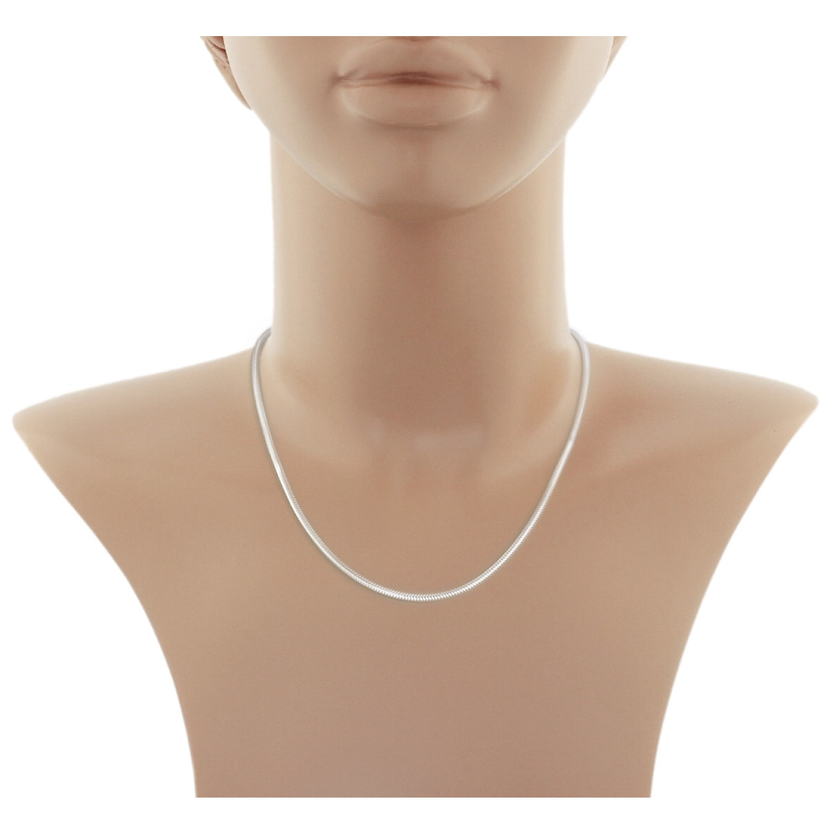 Zilveren slangenketting 2.4 mm