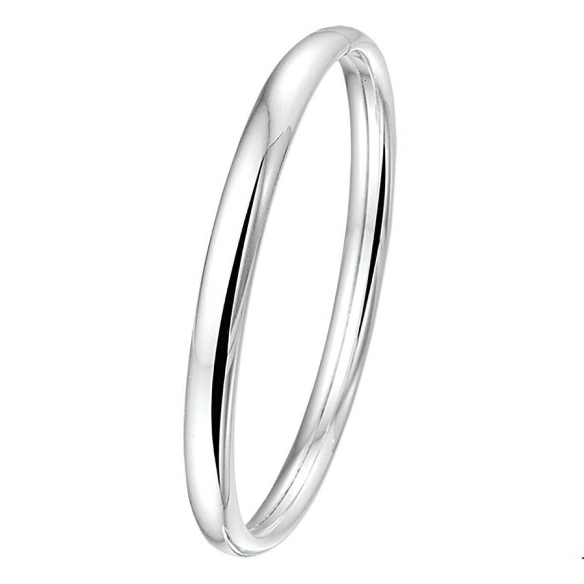 Zilveren slavenarmband dopsluiting 6 mm