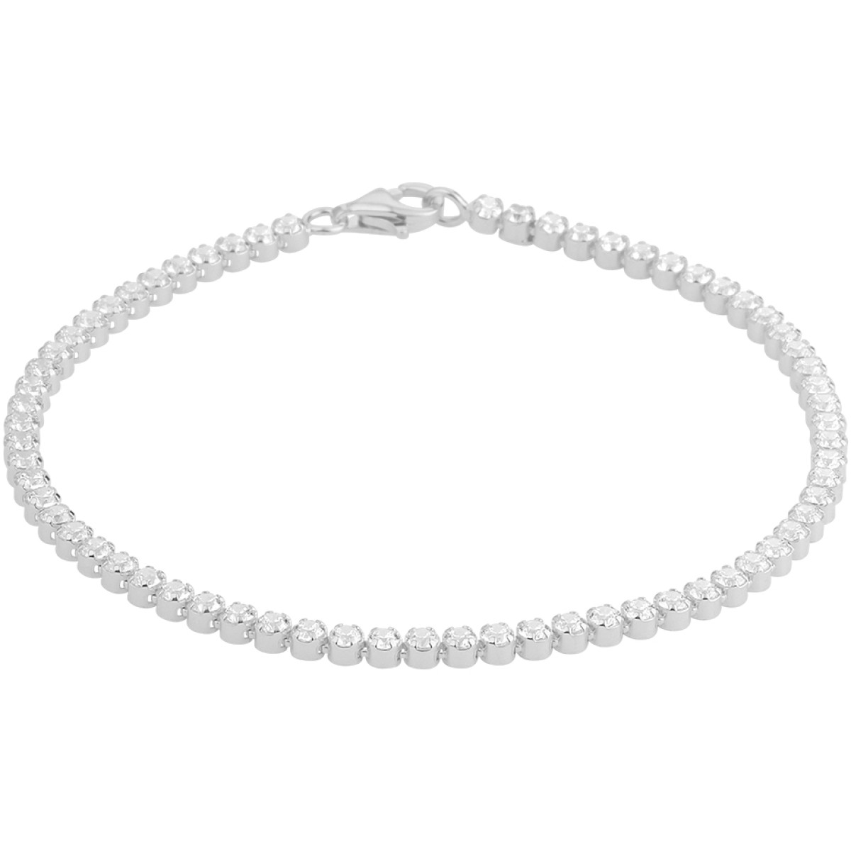 Zilveren tennisarmband met zirkonia rij