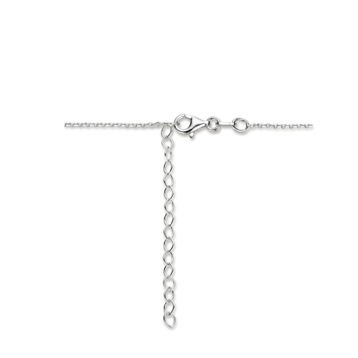 Zilveren Y-ketting met zoetwaterparel hanger en glanzende afwerking - Lengte 45-50 cm