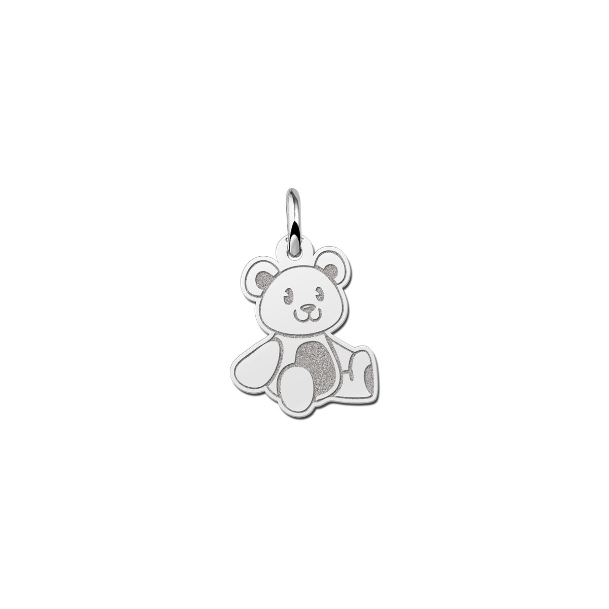 Zivleren teddybeer hanger