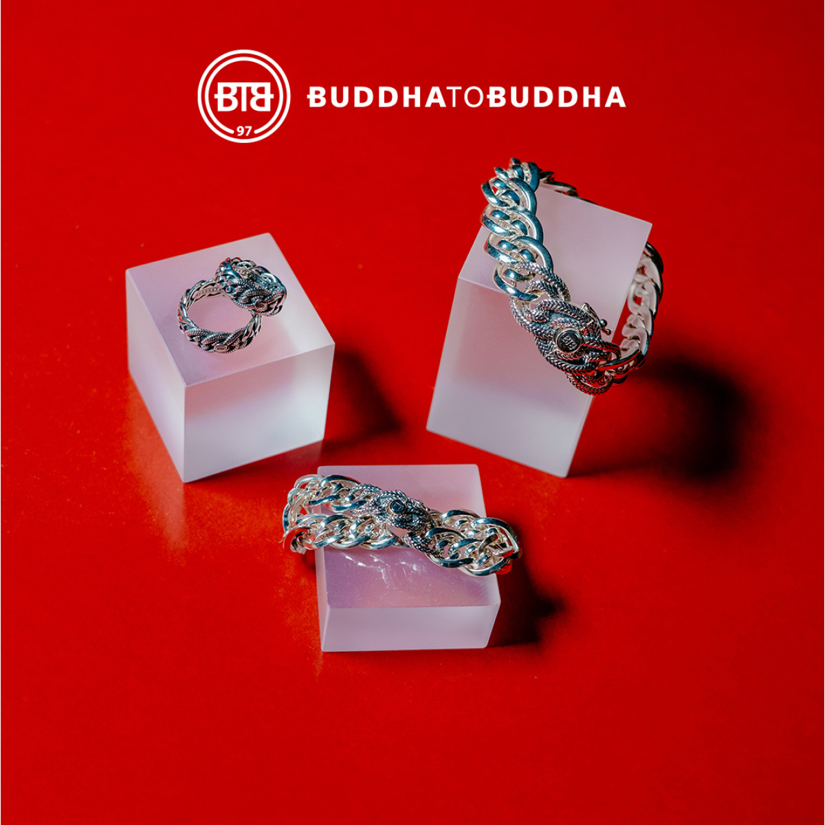 Buddha to Buddha armband J208 Nathalie XS Texture Silver
