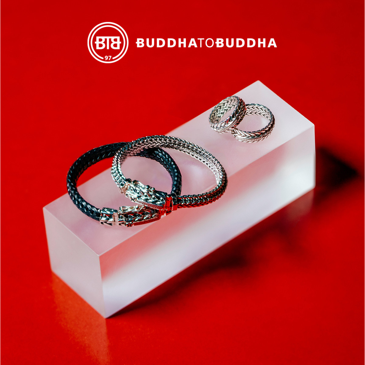 Buddha to Buddha armband J215 Nurul / Ellen Mix XS Silver