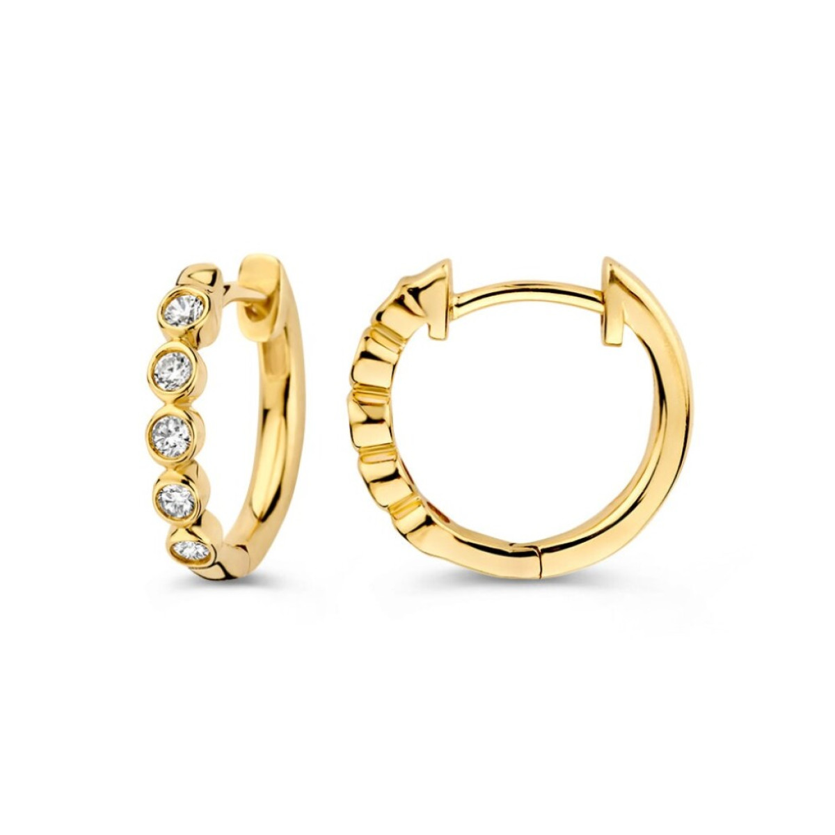 Aurore Luna OA15540020 oorringen 18-karaat goud met labgrown diamanten 0.20 crt