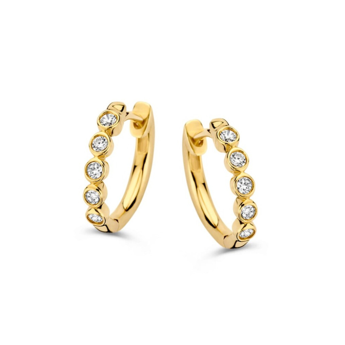 Aurore Luna OA15540020 oorringen 18-karaat goud met labgrown diamanten 0.20 crt