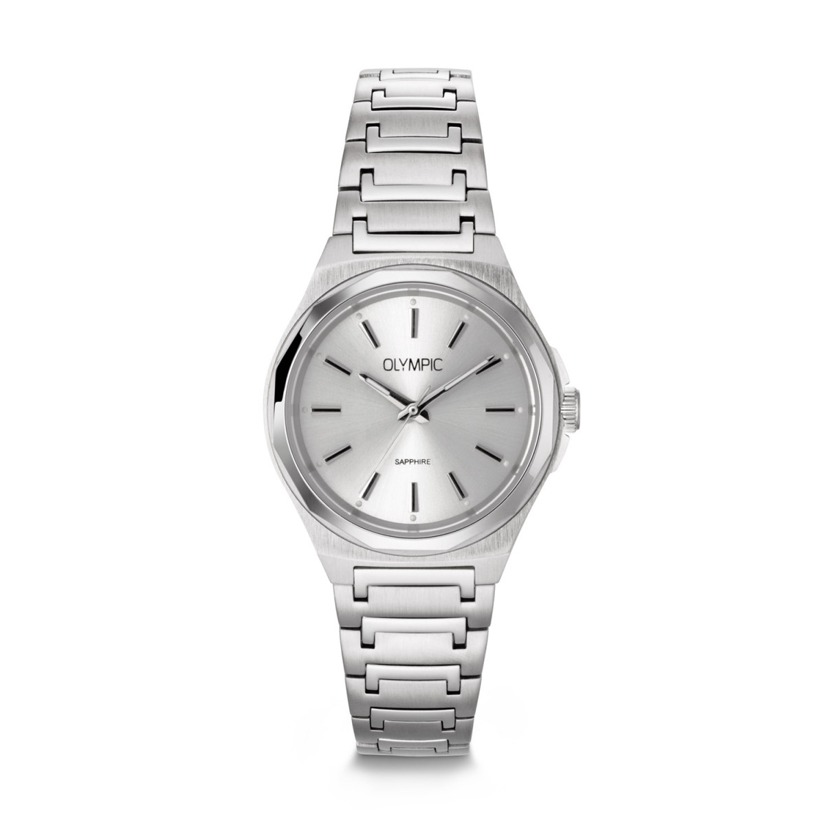 Olympic Momentum OL66DSS025 Dameshorloge zilverkleurig staal met ronde kast - Ø 32 mm