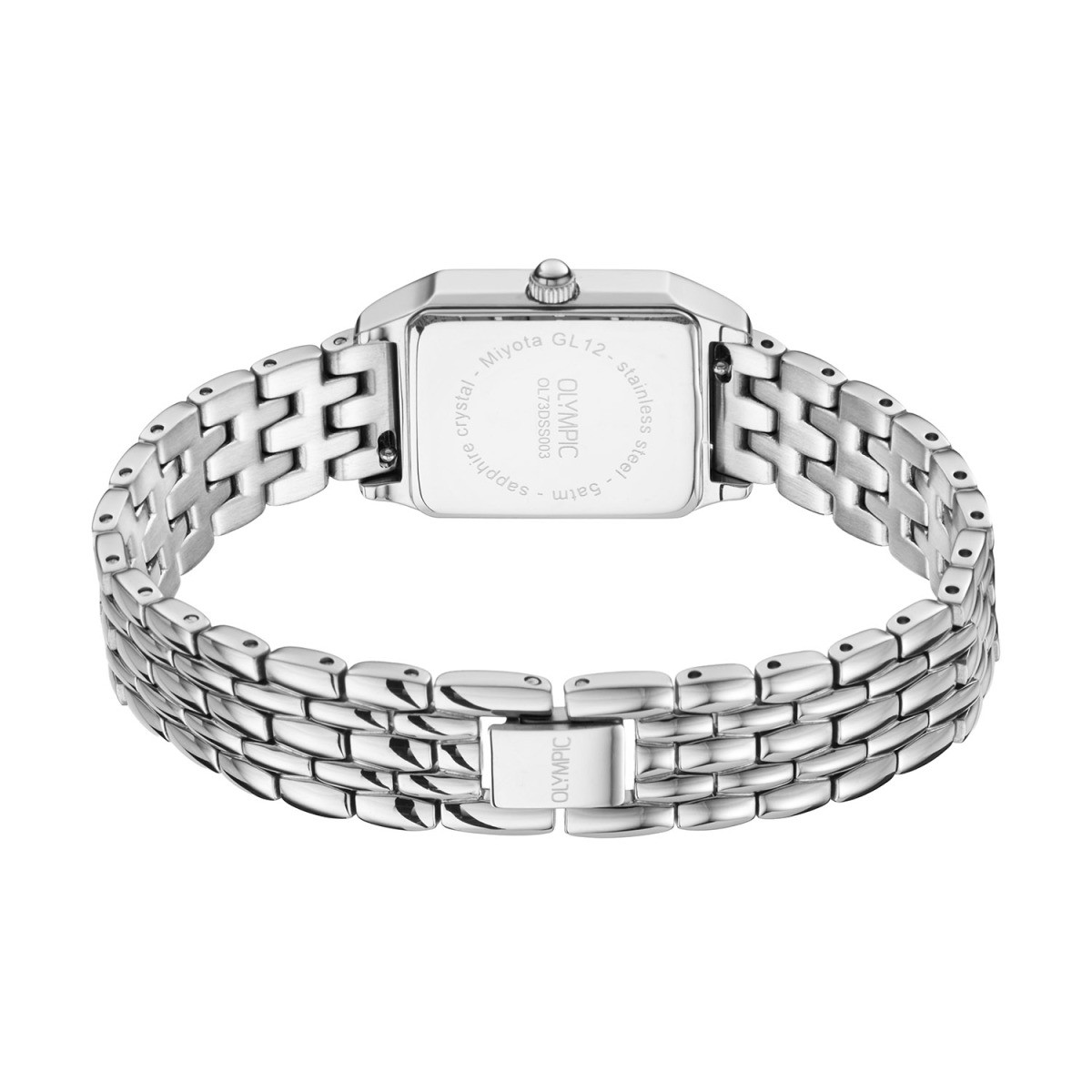 Olympic Nostalgia OL73DSS003 dameshorloge van staal met witte wijzerplaat - Ø 33 mm