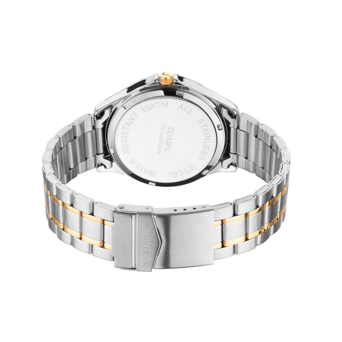 Olympic Robin OL72HSS398B herenhorloge - Blauwe wijzerplaat met bicolor stalen band - Ø 40 mm