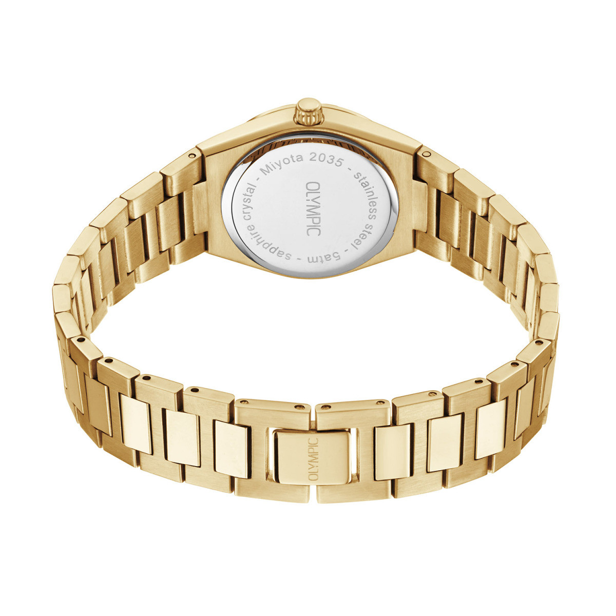 Olympic Shine OL73DDD002 dameshorloge goudkleurig met ronde kast - Ø 29 mm