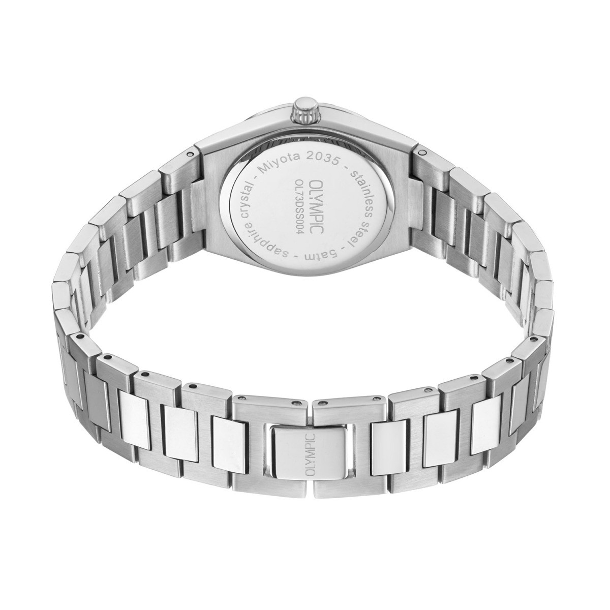Olympic Shine OL73DSS004 dameshorloge van staal met blauwe wijzerplaat - Ø 29 mm