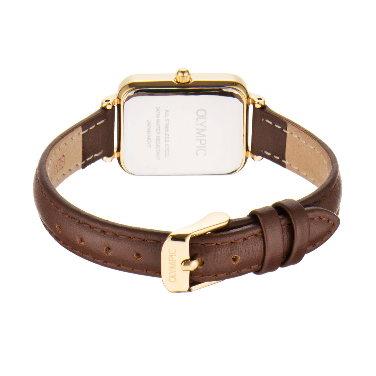 Olympic Tilly OL66DDL008 dameshorloge - Goudkleurig met witte wijzerplaat - 20 x 26 mm