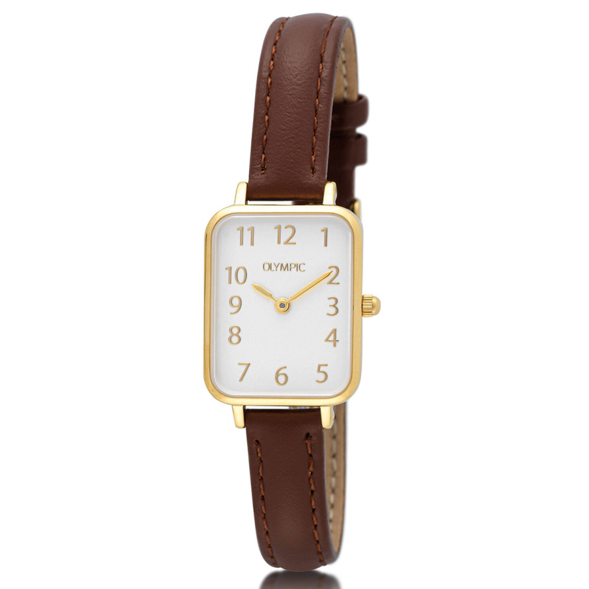 Olympic Tilly OL66DDL008 dameshorloge - Goudkleurig met witte wijzerplaat - 20 x 26 mm