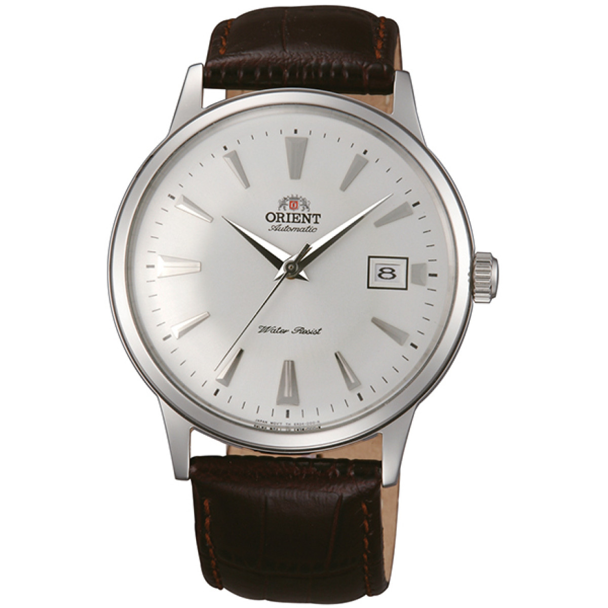 Orient Bambino OR-TAC00005W0 automatisch horloge met stalen kast en leren band – Ø 41 mm