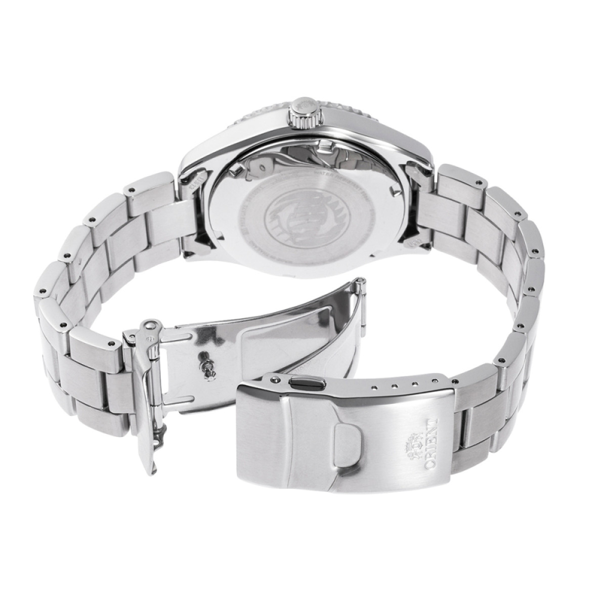 Orient Mako 40 RA-AC0Q09R Duikhorloge Automaat staal zilverkleurig-rood 40 mm