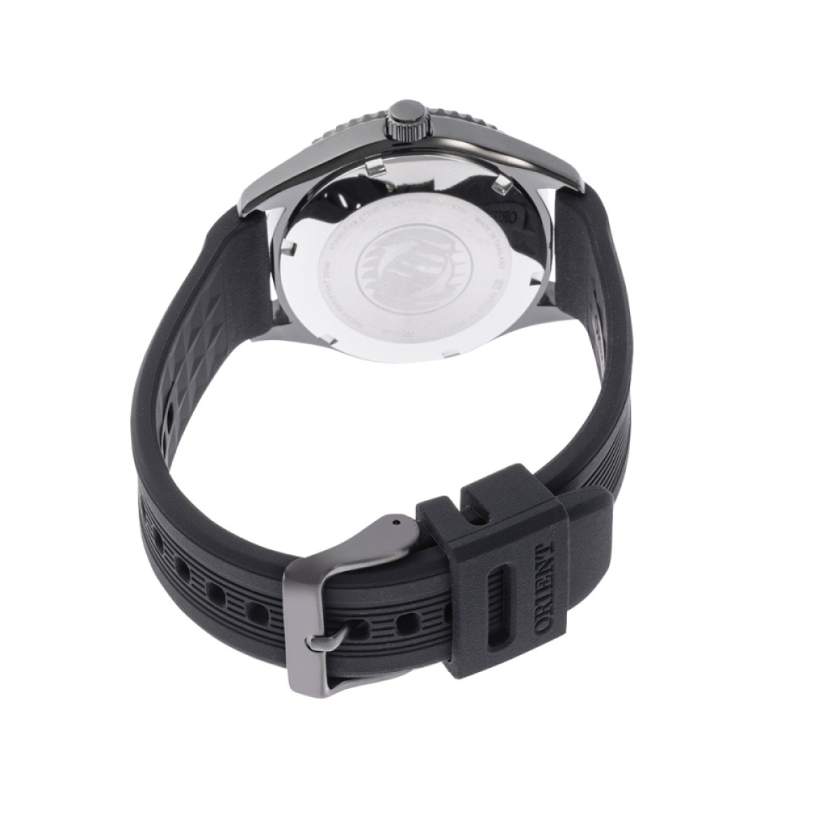 Orient Mako 40 RA-AC0Q10N - Duikhorloge Automaat van staal met zwarte wijzerplaat en siliconen band 40 mm