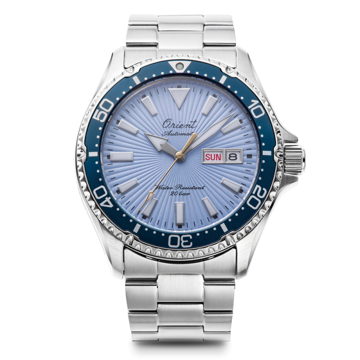 Orient Mako Limited 75th Anniversary Edition - Duikhorloge van staal met blauwe wijzerplaat en dag-datum 42 mm