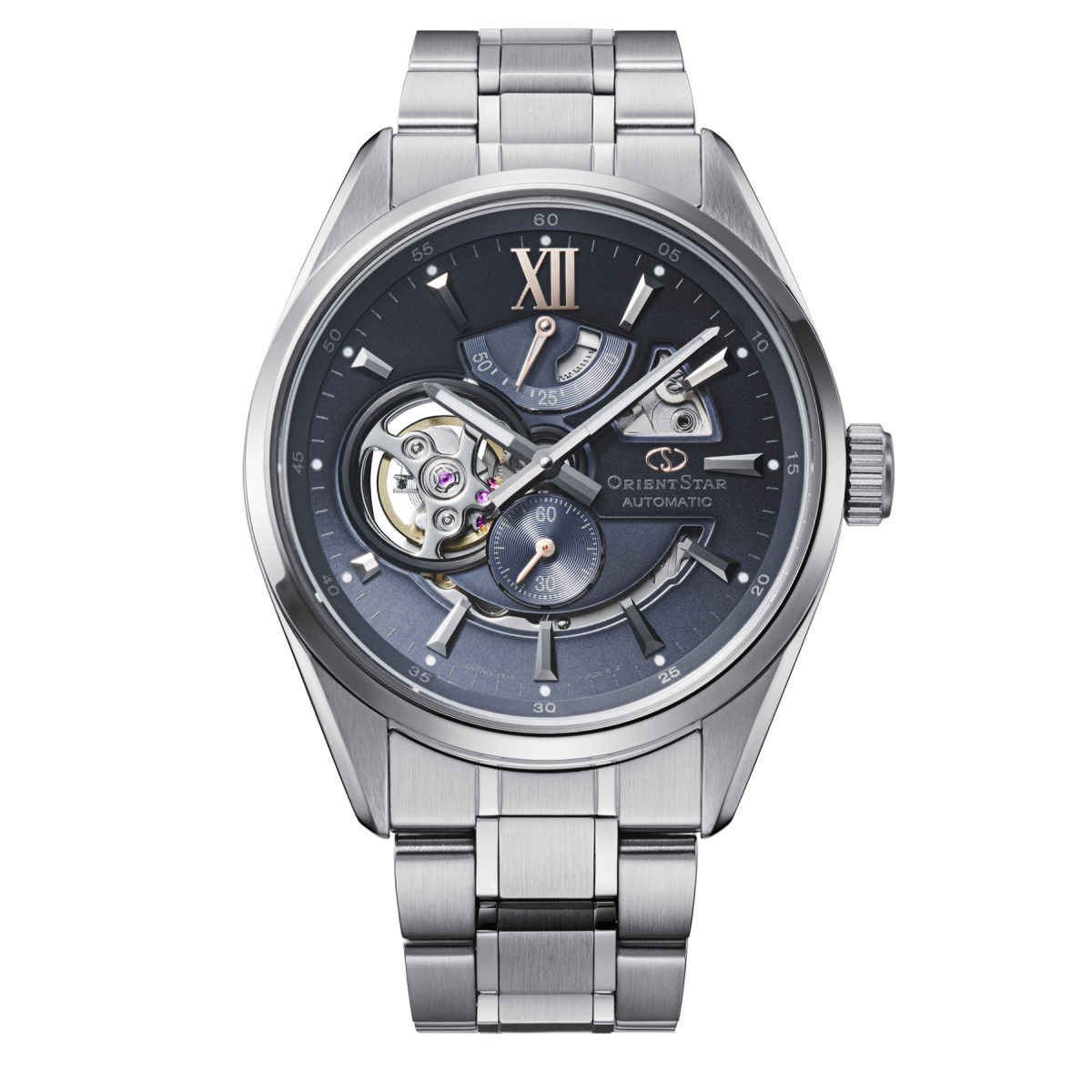 Orient Star OR-RE-AV0132L Skeleton horloge met staal blauw - Ø 39 mm