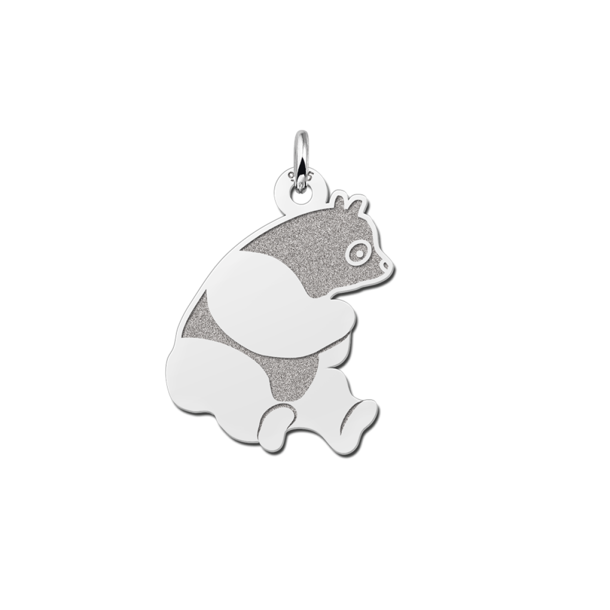 Panda hanger van zilver
