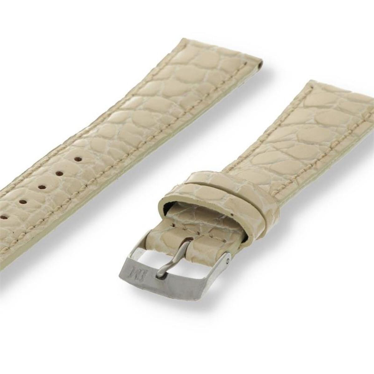 Morellato PMD027LIVERP leren horlogeband beige met gesp en kroko patroon