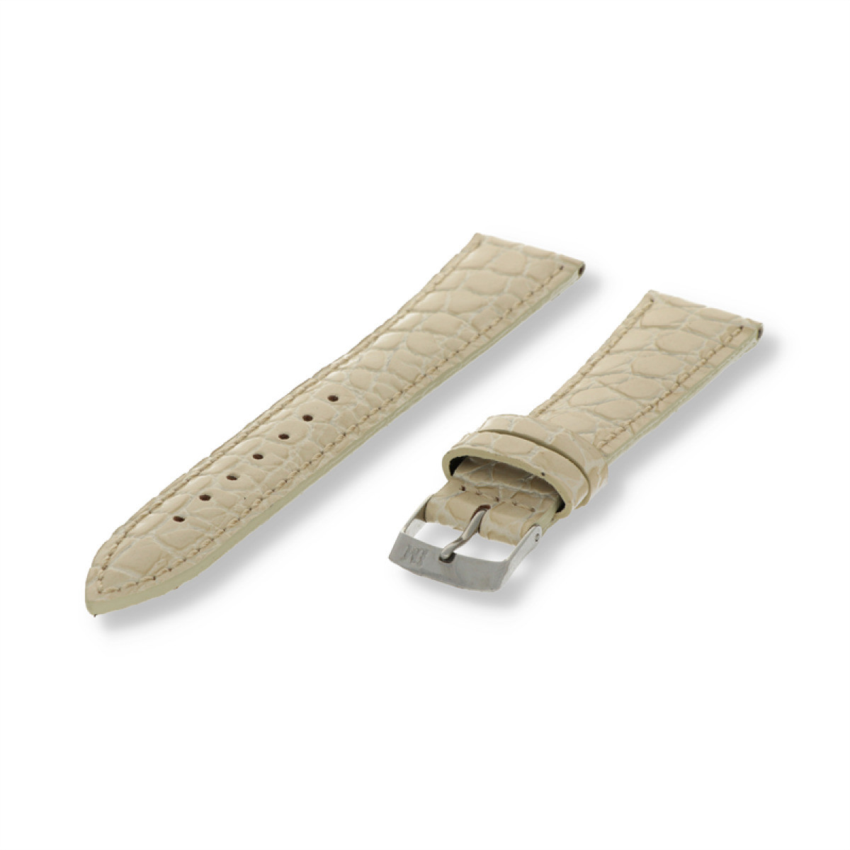 Morellato PMD027LIVERP leren horlogeband beige met gesp en kroko patroon