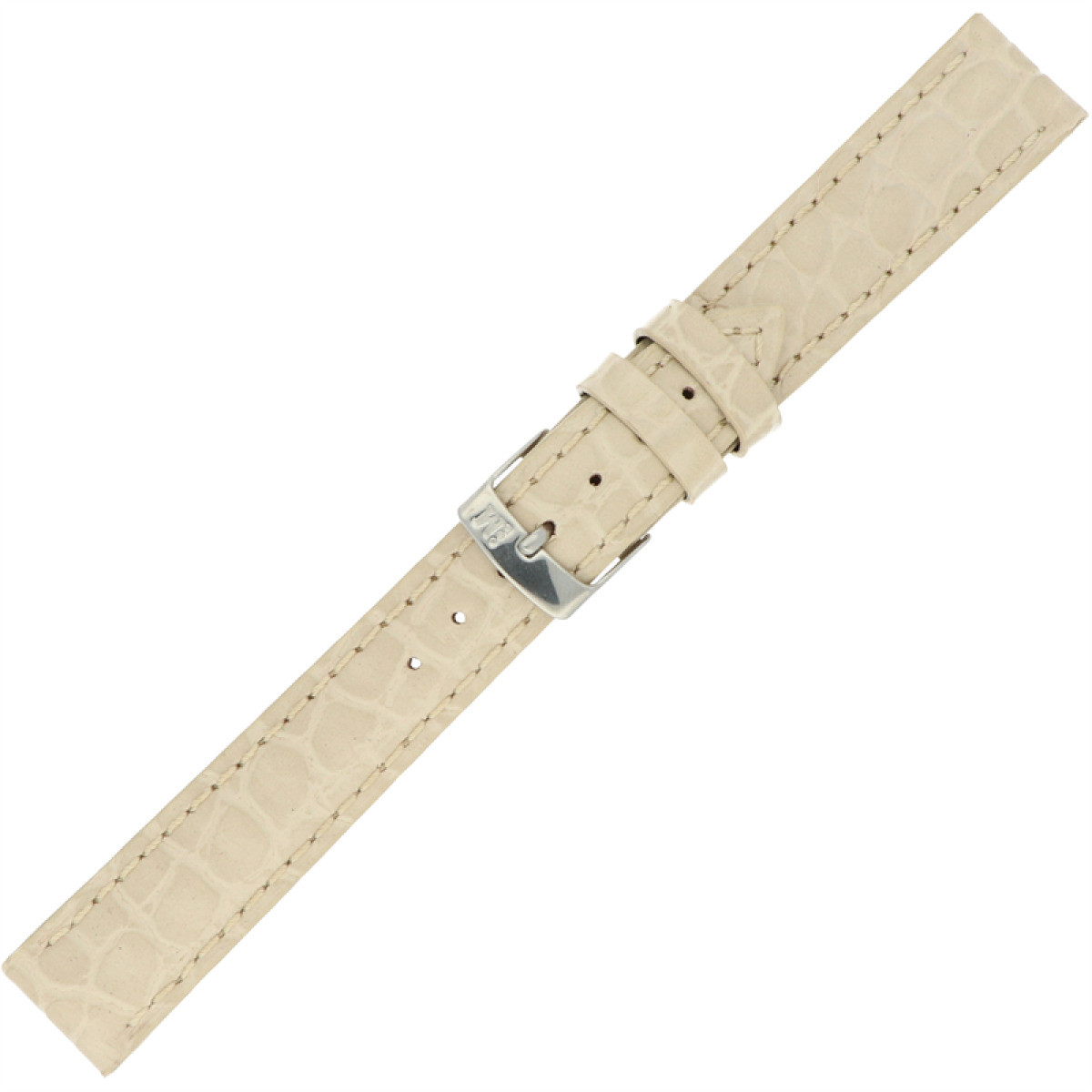 Morellato PMD027LIVERP leren horlogeband beige met gesp en kroko patroon