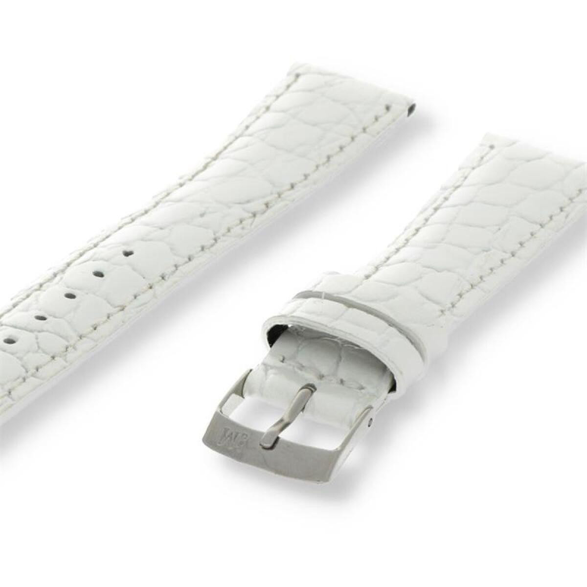 Morellato PMU017LIVERP witte horlogeband van leer met krokodillen patroon
