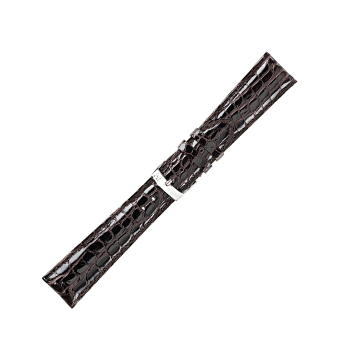 Morellato PMU032AMADEC horlogeband bruin leer glanzend met krokodillen patroon