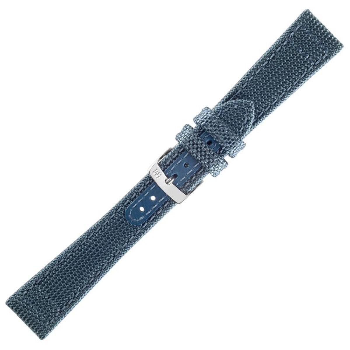 Morellato PMX064ATHLEW blauwe textiele horlogeband met zilverkleurige gesp