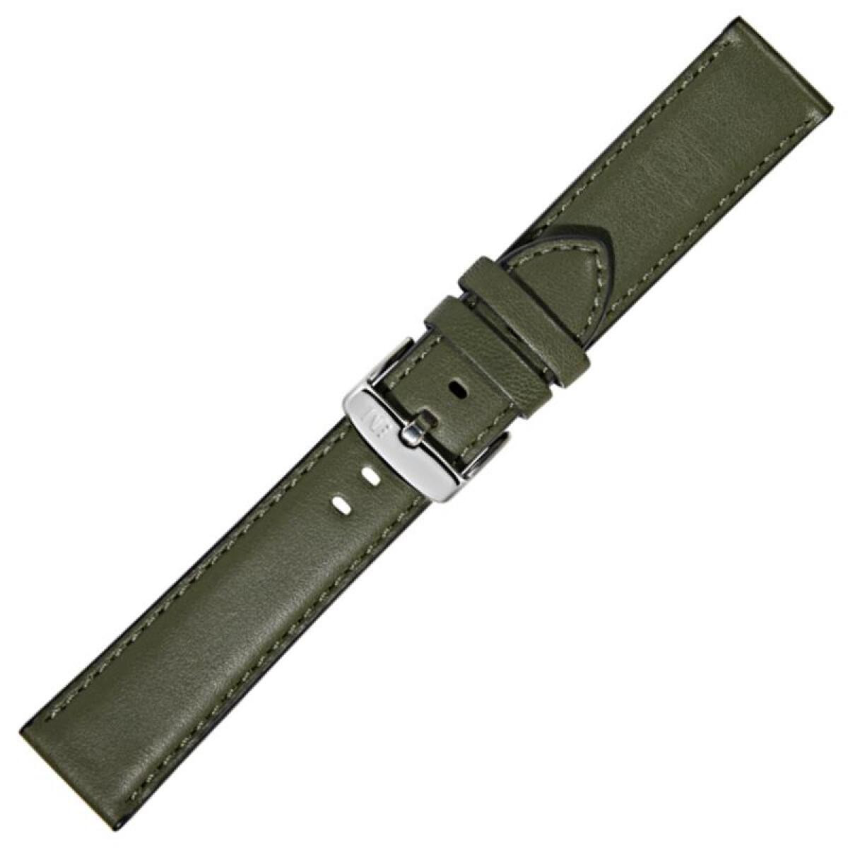 Morellato PMX070CROQET.EC groene leren horlogeband met zilverkleurige gesp