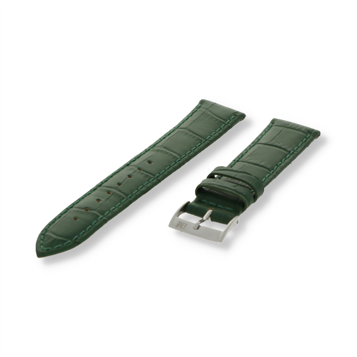 Morellato PMX072BOLLE groene leren horlogeband met croco patroon en gesp