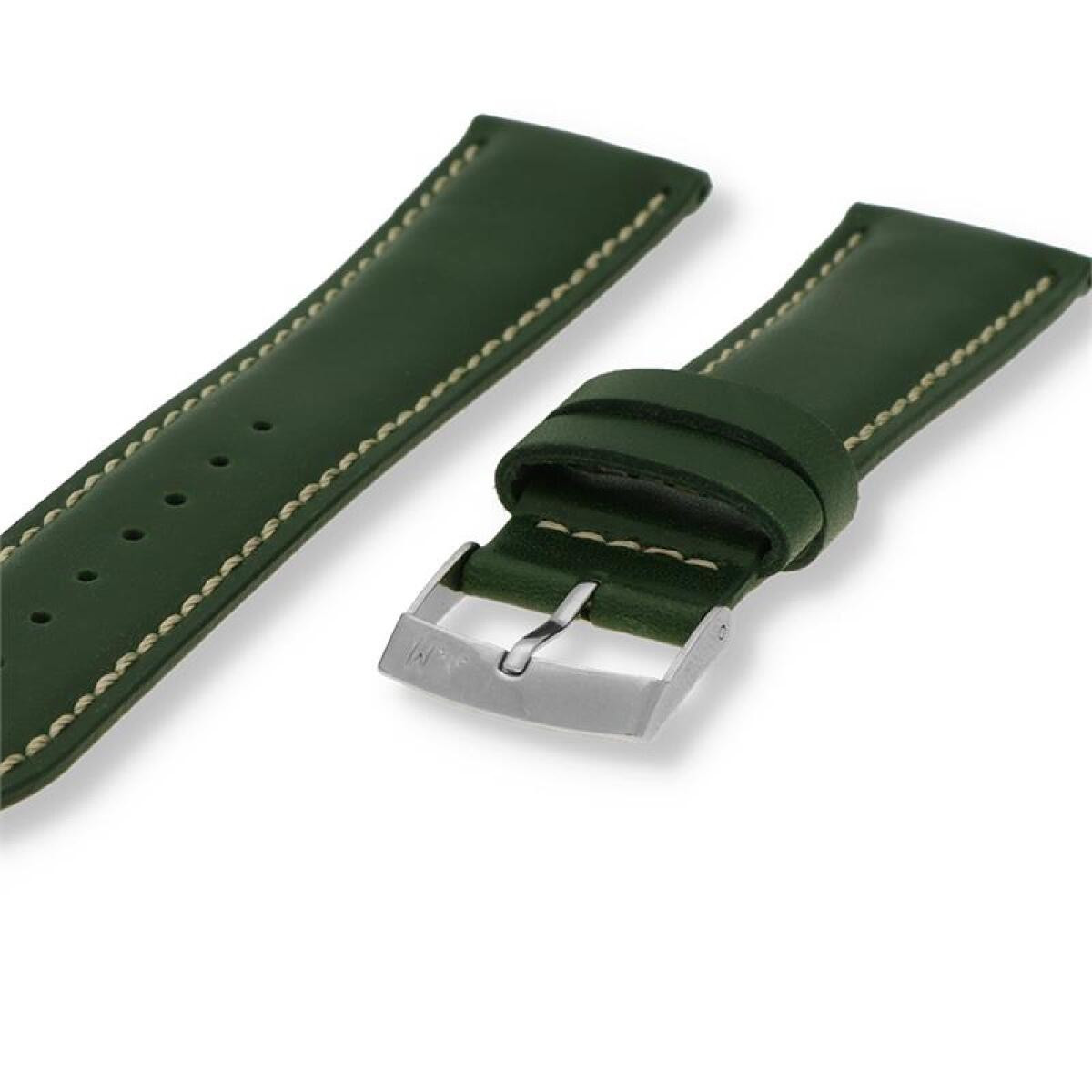 Morellato PMX072RODIUS groene leren horlogeband met zilverkleurige gesp