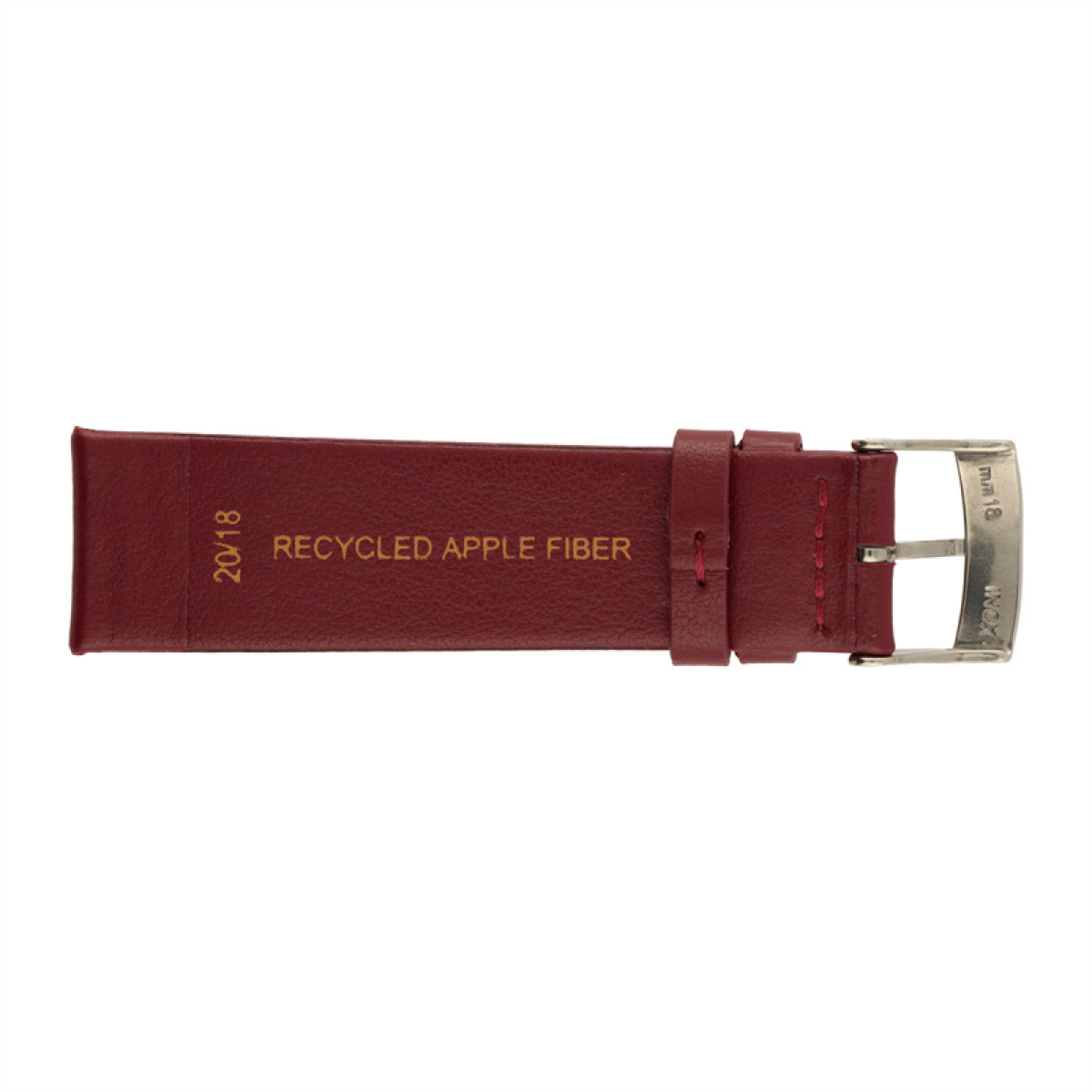 Morellato PMX081FUJI donkerrode leren horlogeband met zilverkleurige gesp
