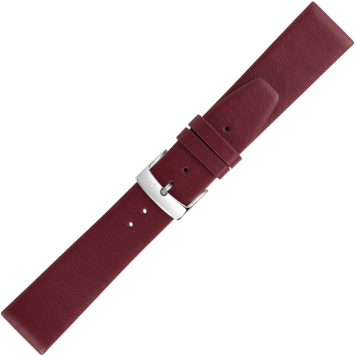 Morellato PMX081FUJI donkerrode leren horlogeband met zilverkleurige gesp